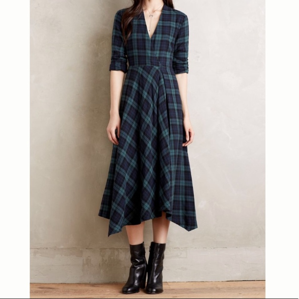 Anthropologie Sylvan Plaid Shirtdress 🦄